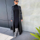 Lapel Button Warm Long Leather Coat LSD-LD2271