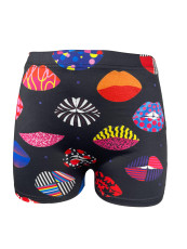 Sexy Lips Print Skinny Sport Shorts DAI-A102
