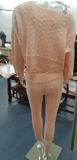 Long Sleeve Solid Color Sweater Two PIece Pants Set GBLH-3119#