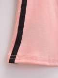 Printed V-Neck Color Block Long Sleeve Top GYSE-AP24468