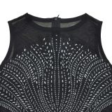 Hot Drill Sleeveless Midi Dress GFYX-7071