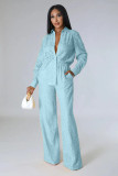 Solid Color Long Sleeve Jumpsuit WSM-A5373
