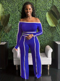 One Shoulder Long Sleeve Pants Suit SFY-TW591