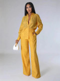 Solid Color Long Sleeve Jumpsuit WSM-A5373