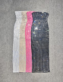 Hot Drill Wrap Chest Tight Maxi Dress GOSD-OS7032