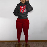 Print Long Sleeve Sweater Slim Sport Suit LSD-LD1799