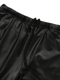PU Leather Solid Color Zipper Two Piece Set AIL-AL291