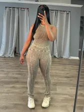 Sleeveless Slim Tank Tops Two Piece Pants Set GYZY-8933