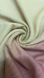 Slash Shoulder Single Sleeve Gradient Dress QOUY-M6029