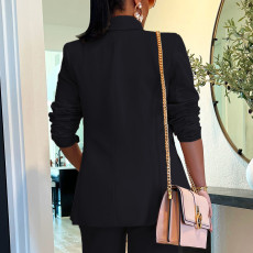 Solid Color Long Sleeve Loose Blazer AIL-AL304