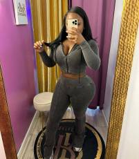 Fashion Zipper Long Sleeve Hooded 2 Piece Pants Set MEM-MZ88604