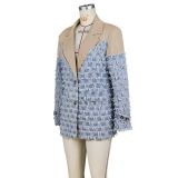 Contrast Color Patchwork Blazer Coat ZSD-G0704