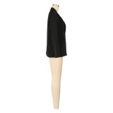 Solid Color Long Sleeve Loose Blazer AIL-AL304