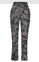 Camouflage Print Slim Straight Pants GYZY-8935
