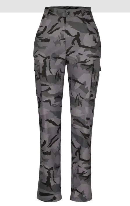 Camouflage Print Slim Straight Pants GYZY-8935