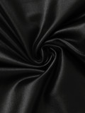 PU Leather Solid Color Zipper Two Piece Set AIL-AL291