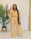 V Neck Print Loose Two Piece Pants Set QOUY-M6026