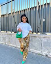 Casual Print Straight Pants QOUY-M6018