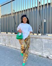 Casual Print Straight Pants QOUY-M6018