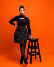 Irregular Slim Stripe Skirt  QOUY-M6004