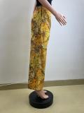Casual Print Straight Pants QOUY-M6018