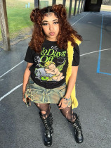 Plus Size Letter Printed Short Sleeve T-Shirt GYDB-2518