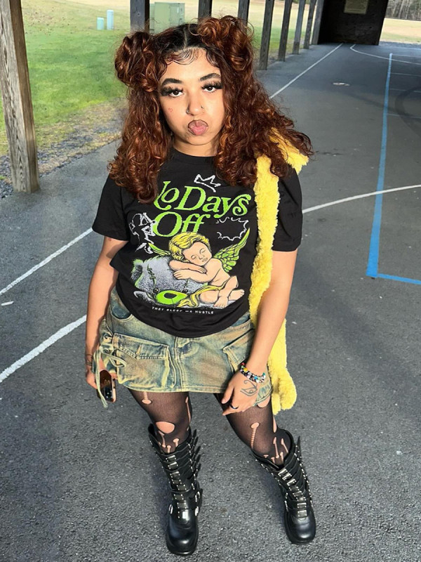 Plus Size Letter Printed Short Sleeve T-Shirt GYDB-2518