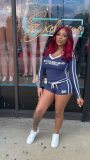 Print Long Sleeve V Neck Shorts Suit YUEM-220250