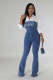 Sexy Wrap Chest Denim Slim Jumpsuit LX-6029