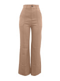 Casual Loose Solid Color Straight Pants QOUY-6046