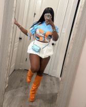 Pre Order: About 7 work days shipping Sport Mesh Print Loose T Shirt YUEM-220241