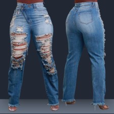 Fashion Holes Tassel Jeans LSD-2270