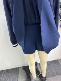 Print Pullover Sweatshirt And Pleated Skirt Suit NY-10915