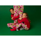 Christmas Stripe Print Parent-Child Loungewear Set GSGS-0699