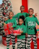 Christmas Letter Print Pyjamas Parent-Child sUIT GSGS-0705