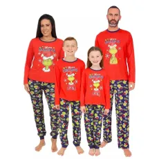 Christmas Print Color Block Parent-child pajamas Set GSGS-0703