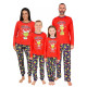 Christmas Print Color Block Parent-child pajamas Set GSGS-0703