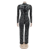 Fashion Backless Hot Drill Jumpsuit BY-7067