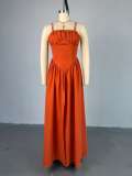 Sling High Waist Split Maxi Dress GCNE-7619