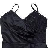 Sling V Neck Solid Color Evening Dress BY-7107