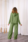 Solid Color Loose Hooded Two Piece Pants Set BLX-93004