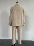 Solid Color Loose Shirt Two Piece Pants Set GCNE-5065