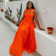 O Neck Hollow Out Sleeveless Maxi Dress GCNE-7224