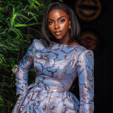 Long Sleeve Print O Neck Maxi Dress GCNE-7305