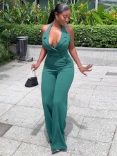 Halter Backless Sleeveless Loose Jumpsuit GCNE-8001