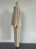 Solid Color Loose Shirt Two Piece Pants Set GCNE-5065