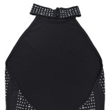 Sexy Sleeveless Hot Drill Backless Maxi Dress BY-7106