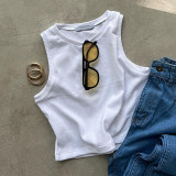 Long Sleeve Shirt And Pants Loose 2 Piece Set(With White Vest) GCNE-3015