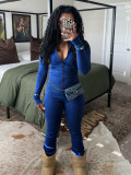 Sport Tight Zipper Flare Sleeve Padded Suit CH-24066