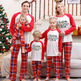 Christmas Printed Colorblocked Parent-Child Pajama Set GFTM-JJF103-3